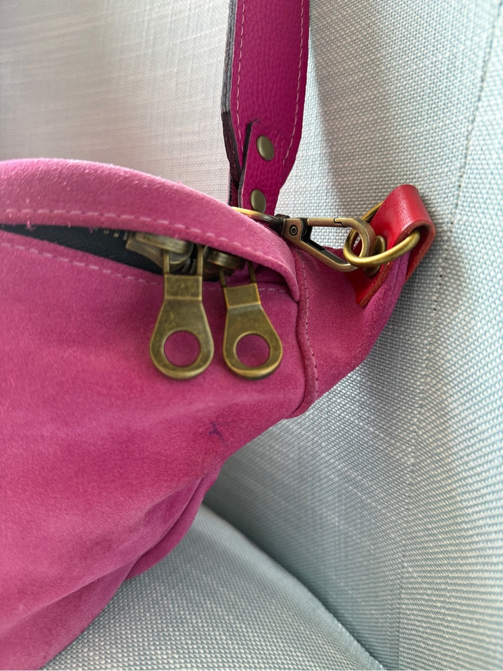 Parker Thatch Cross Your Heart Sling Pink Suede - Picture 6 of 8